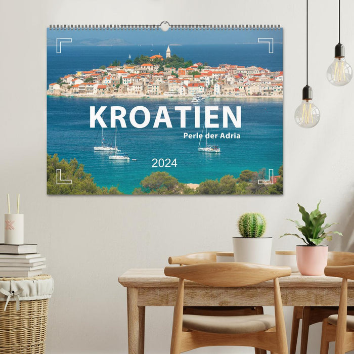 CROATIE - Perle de l'Adriatique (Calendrier mural CALVENDO 2024)