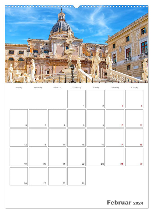 Palerme – destination de voyage en Sicile (calendrier mural CALVENDO 2024) 