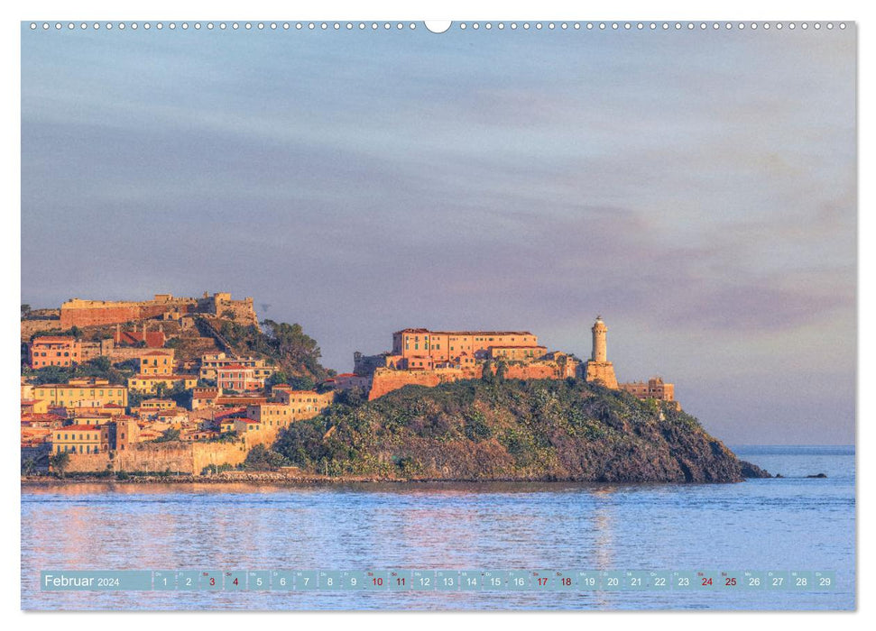Dream island of Elba: Mediterranean paradise for romantics (CALVENDO Premium Wall Calendar 2024) 