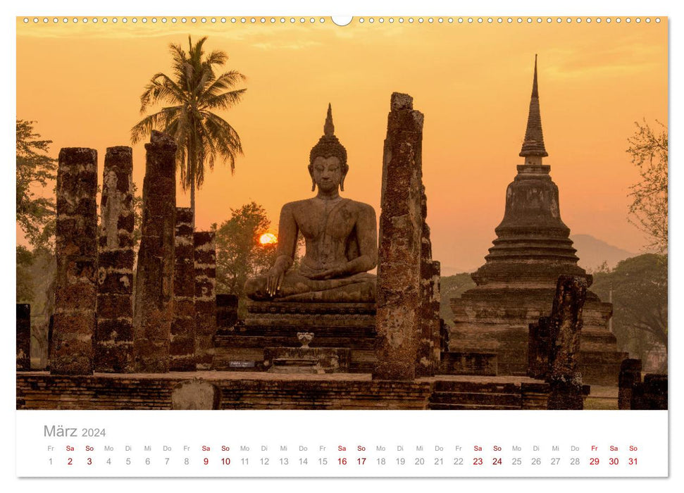 BOUDDHA - Dans le royaume de la pleine conscience (Calvendo Premium Wall Calendar 2024) 