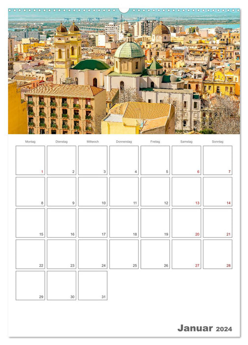 Cagliari - Holiday Planner (CALVENDO Premium Wall Calendar 2024) 
