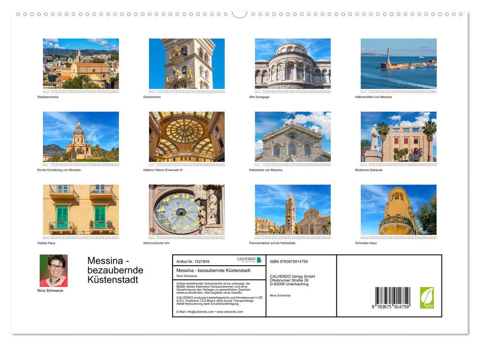 Messina - enchanting coastal city (CALVENDO Premium Wall Calendar 2024) 