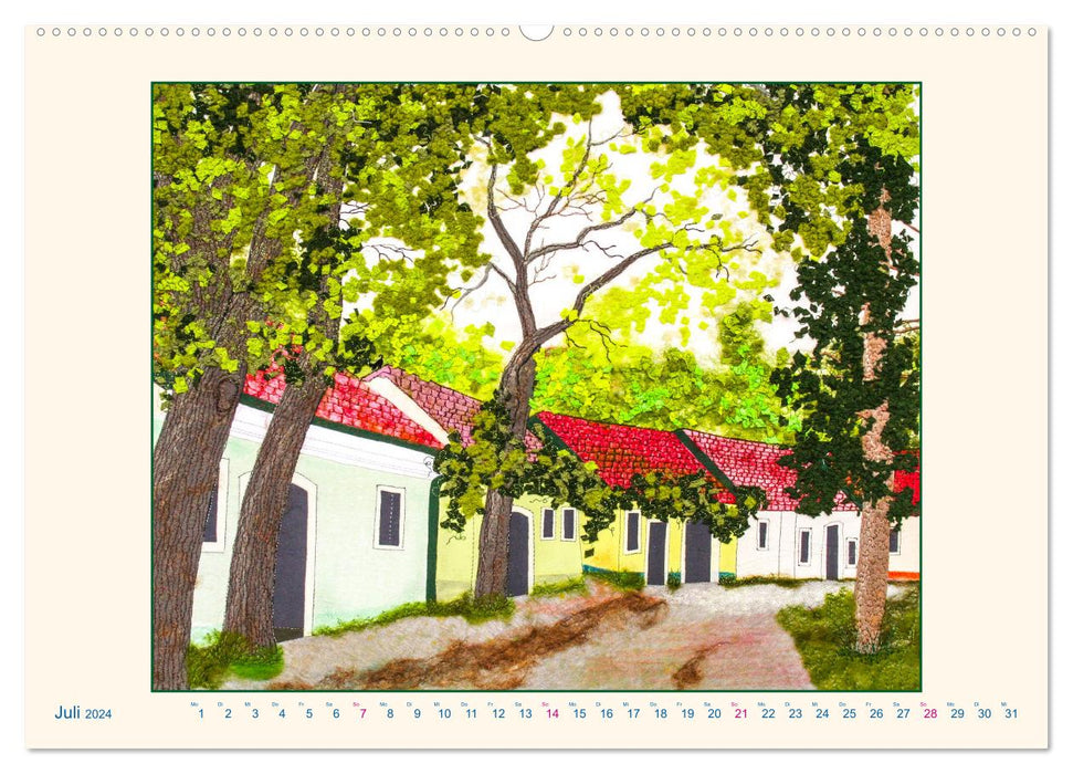 Wagramer Kellergassen (Calvendo Premium Calendrier mural 2024) 