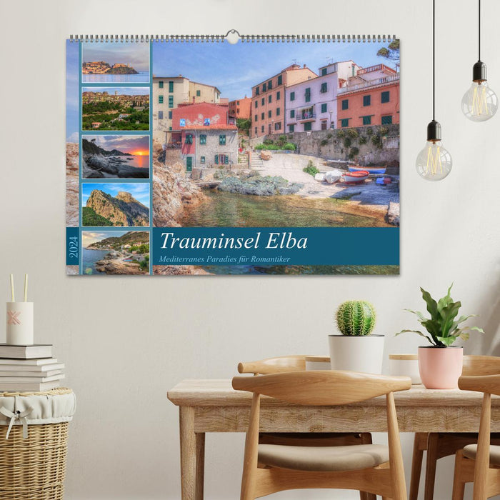 Dream island of Elba: Mediterranean paradise for romantics (CALVENDO wall calendar 2024) 