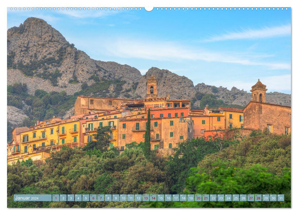 Dream island of Elba: Mediterranean paradise for romantics (CALVENDO wall calendar 2024) 