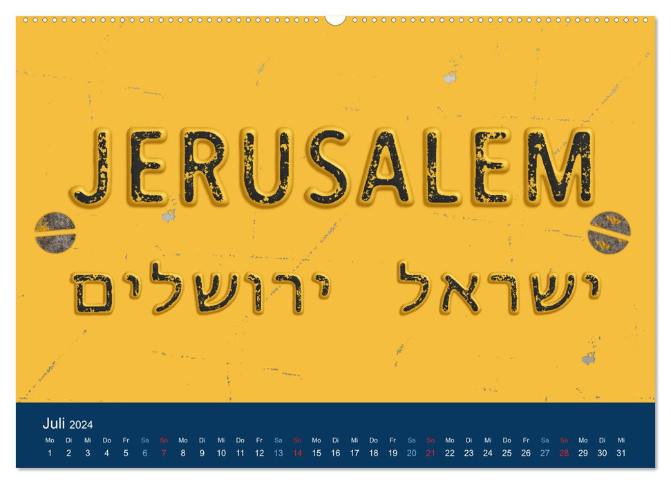 Geliebtes Jerusalem (CALVENDO Premium Wandkalender 2024)