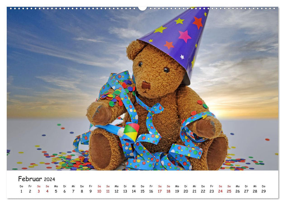 Favorite teddy bears (CALVENDO wall calendar 2024) 