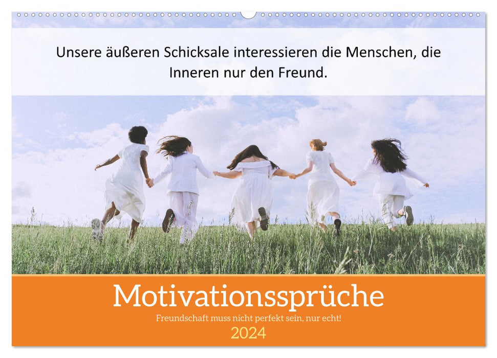 Motivational sayings friendship (CALVENDO wall calendar 2024) 