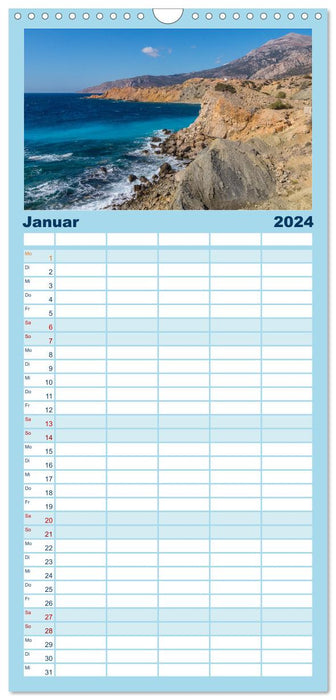 Karpathos - Île pittoresque de la mer Égée (Agenda familial CALVENDO 2024) 