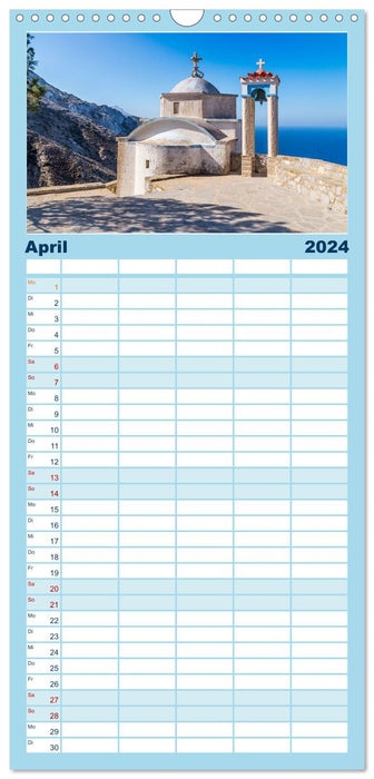Karpathos - Île pittoresque de la mer Égée (Agenda familial CALVENDO 2024) 