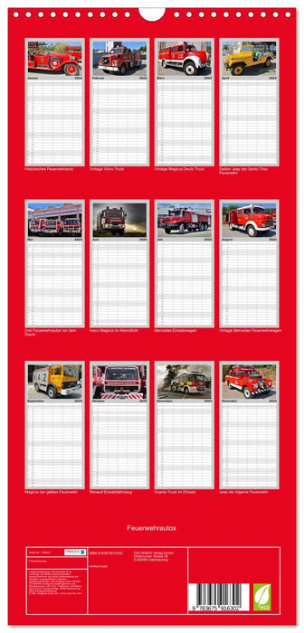 Feuerwehrautos (CALVENDO Familienplaner 2024)