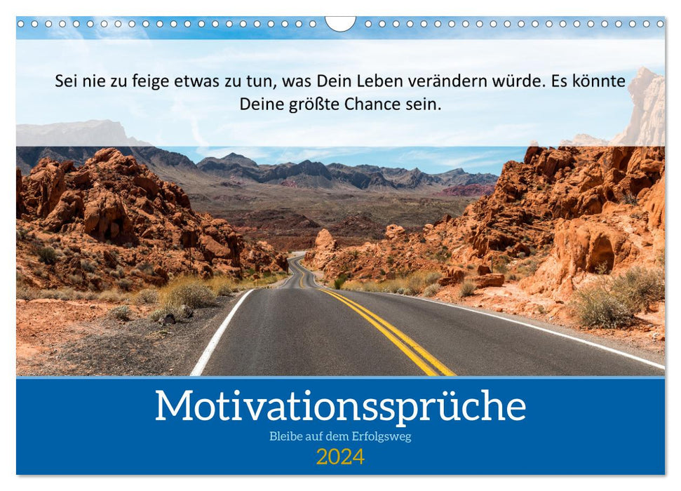 Motivationssprüche Erfolgsweg (CALVENDO Wandkalender 2024)