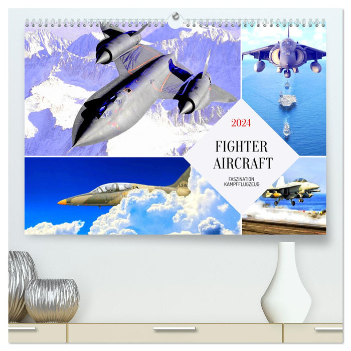 Avions de chasse. Fascination pour les avions de chasse (Calvendo Premium Wall Calendar 2024) 