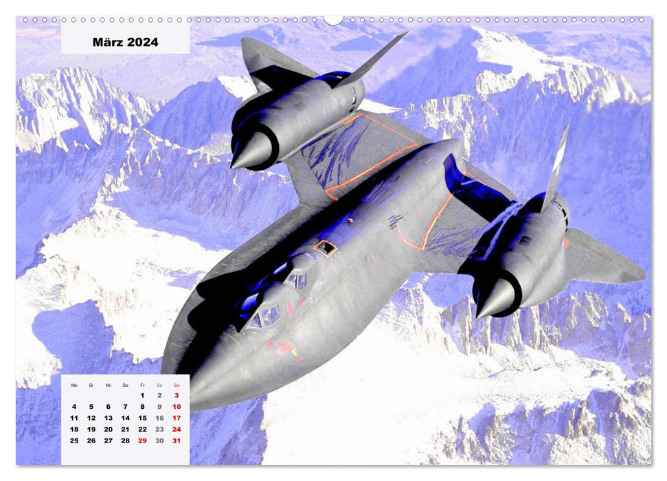 Avions de chasse. Fascination pour les avions de chasse (Calvendo Premium Wall Calendar 2024) 