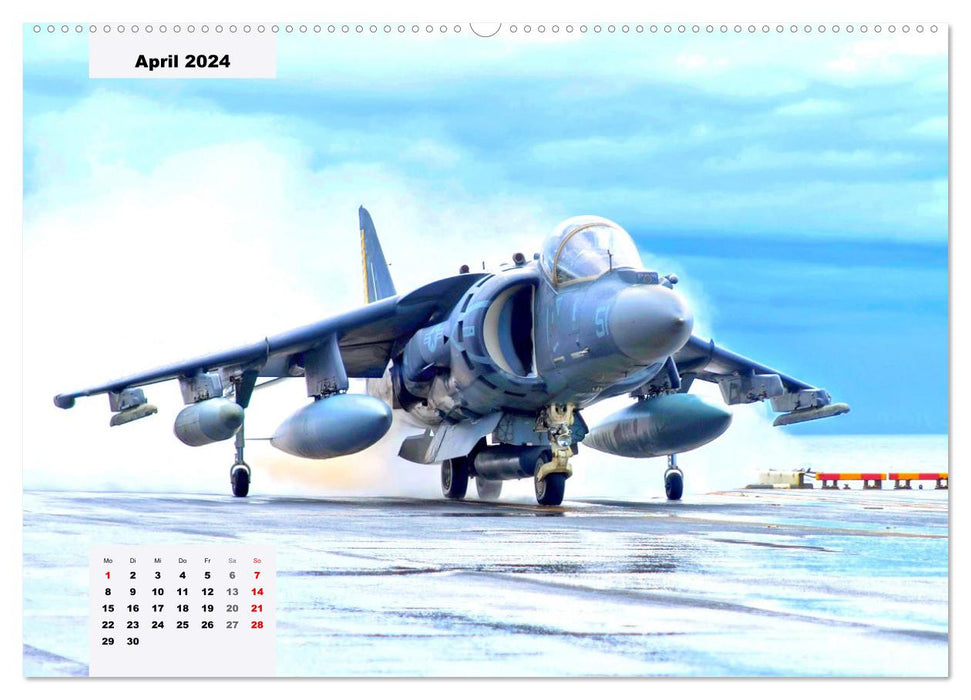 Avions de chasse. Fascination pour les avions de chasse (Calvendo Premium Wall Calendar 2024) 