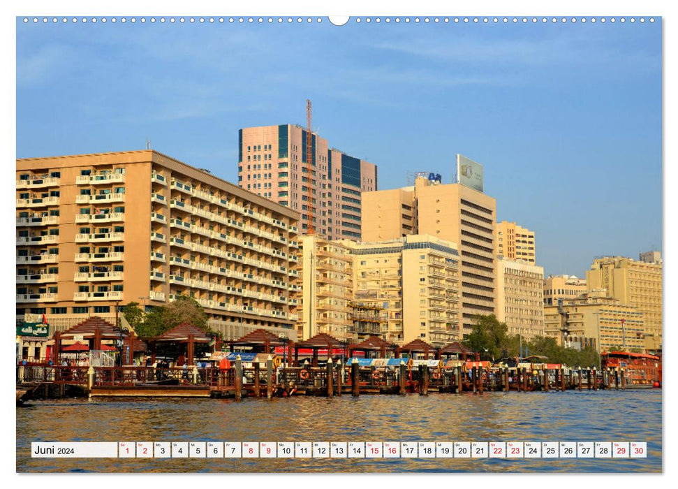 BUR DUBAI und DEIRA, Dubais historische Stadtviertel am Creek (CALVENDO Premium Wandkalender 2024)