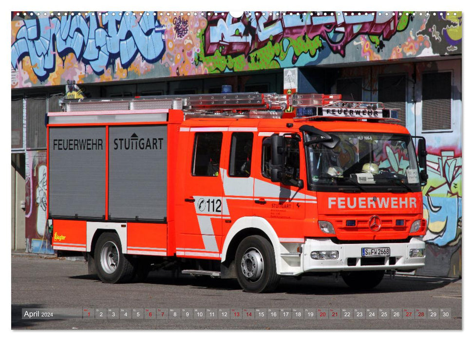 Einsatzfahrzeuge der Feuerwehr Stuttgart (CALVENDO Wandkalender 2024)
