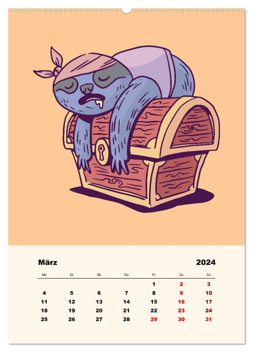 Tierische Piraten (CALVENDO Wandkalender 2024)