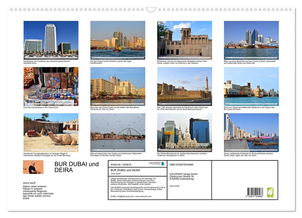 BUR DUBAI und DEIRA, Dubais historische Stadtviertel am Creek (CALVENDO Wandkalender 2024)