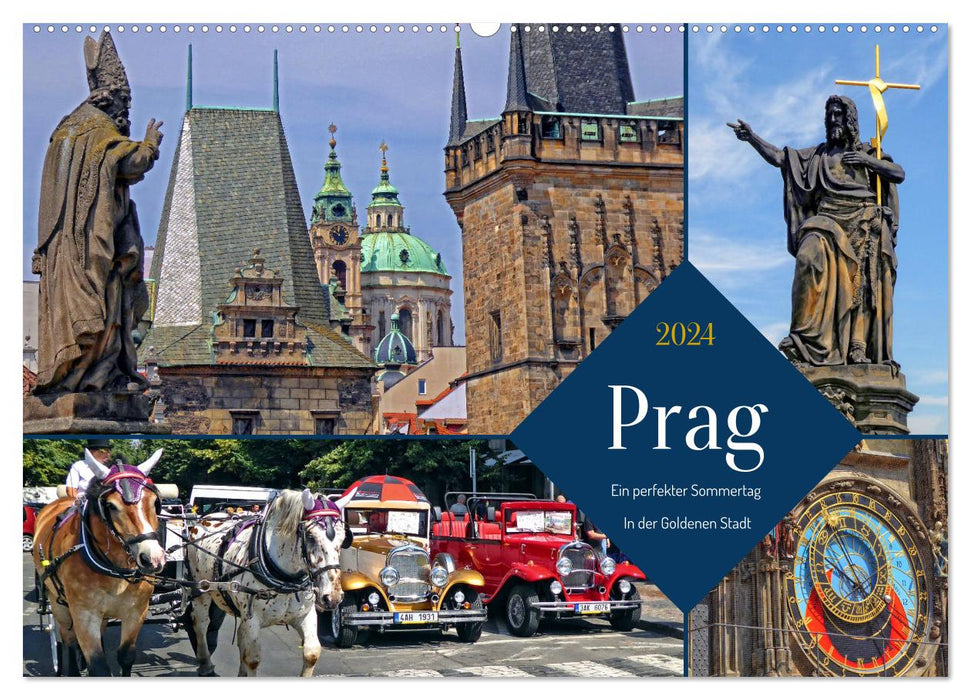 Prag – Ein perfekter Sommertag in der Goldenen Stadt (CALVENDO Wandkalender 2024)