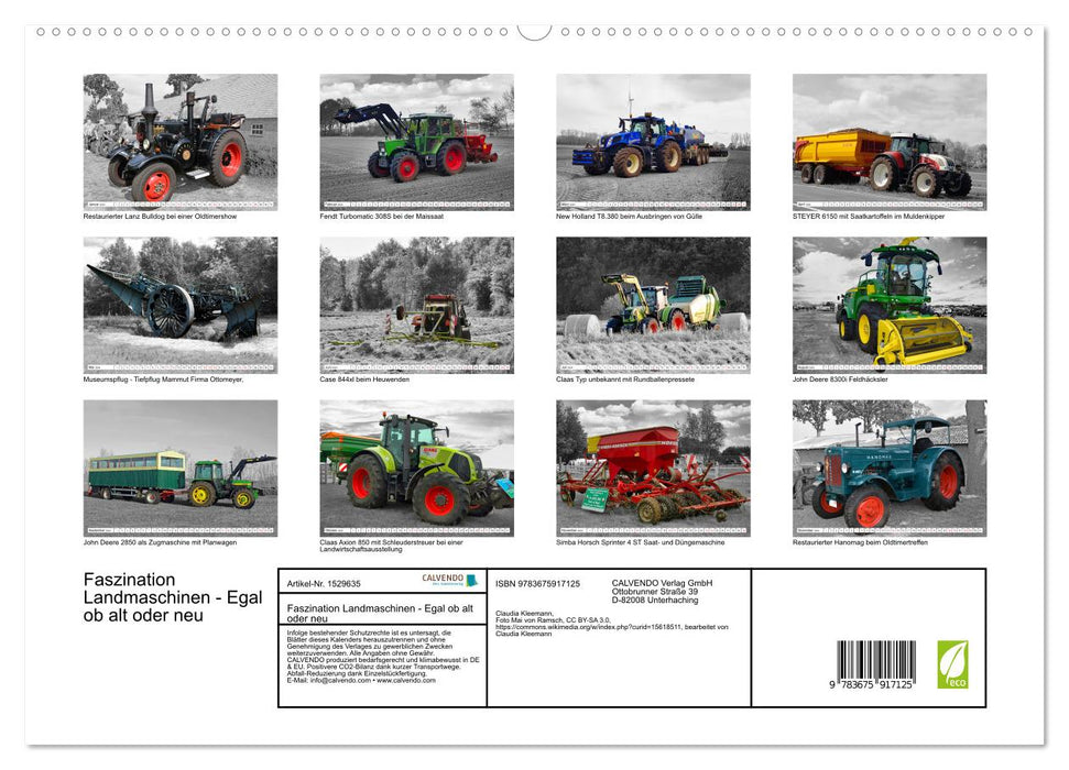 Faszination Landmaschinen - Egal ob alt oder neu (CALVENDO Premium Wandkalender 2024)