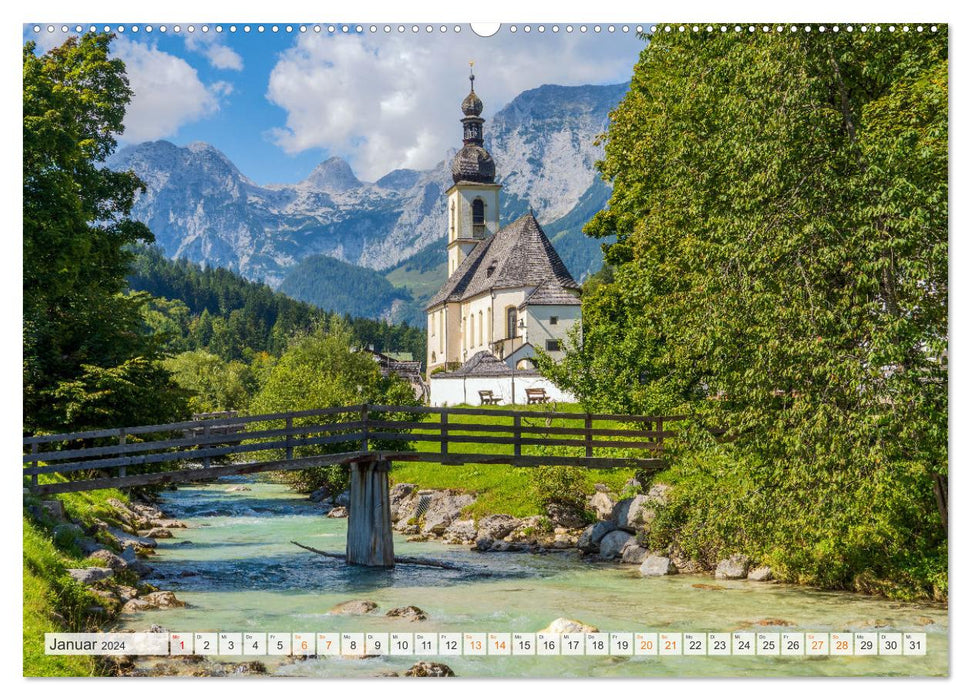 Berchtesgadener Land - world of mountains and lakes (CALVENDO wall calendar 2024) 