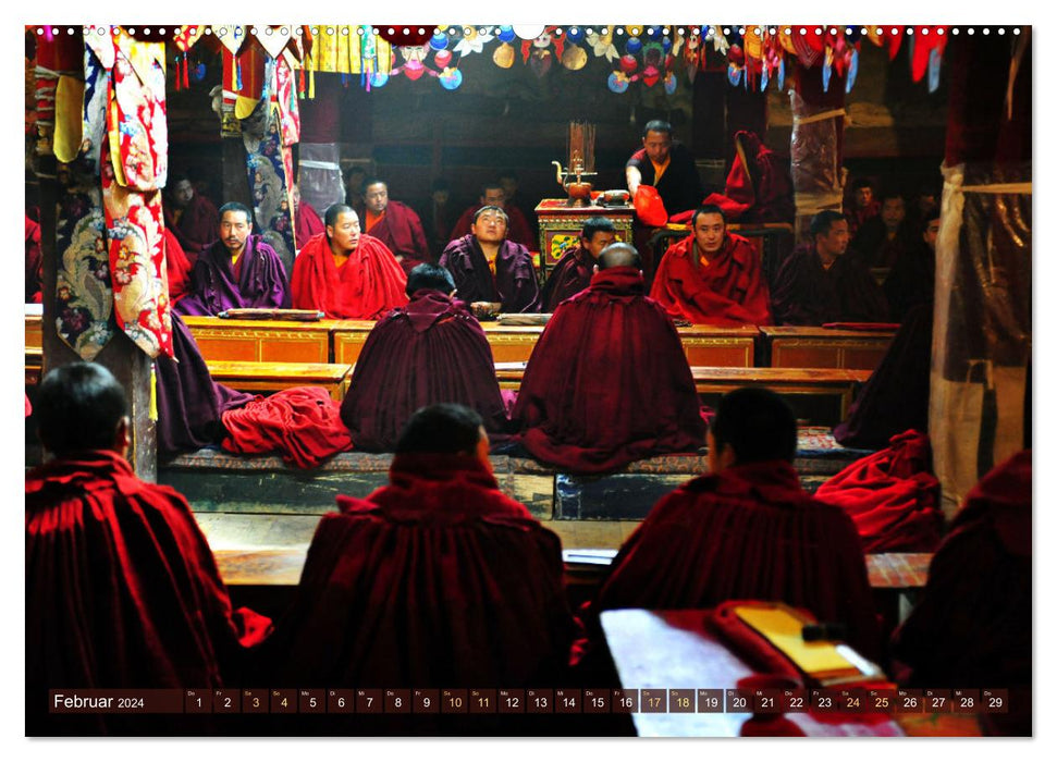 Tibet bewegt (CALVENDO Premium Wandkalender 2024)