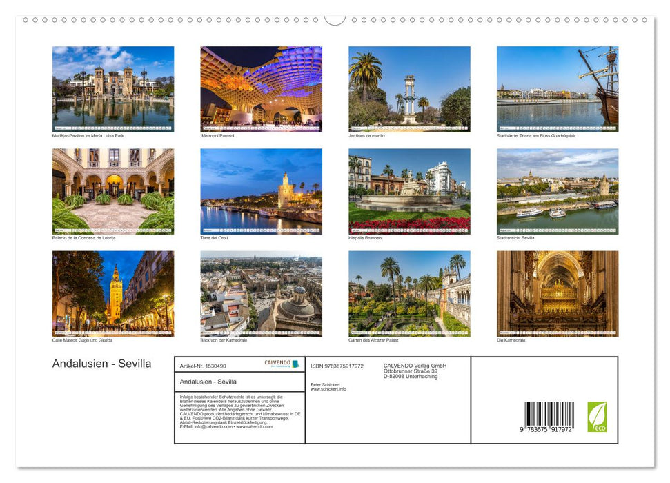 Andalusien - Sevilla (CALVENDO Premium Wandkalender 2024)
