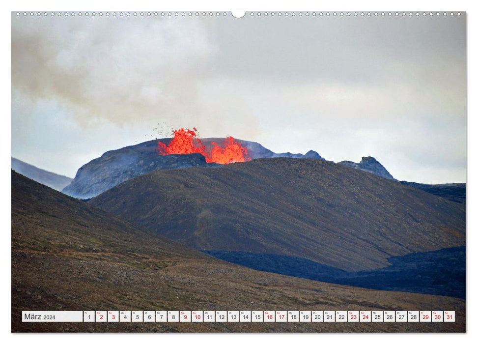 ICELAND, island of fire and ice (CALVENDO wall calendar 2024) 