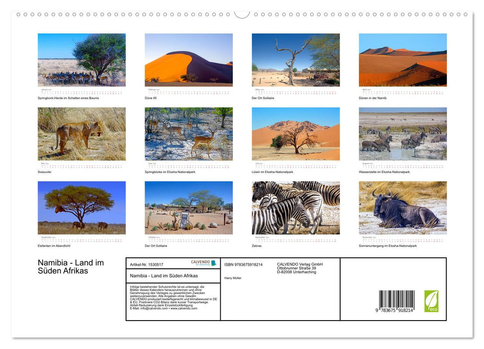 Namibia - Land im Süden Afrikas (CALVENDO Premium Wandkalender 2024)