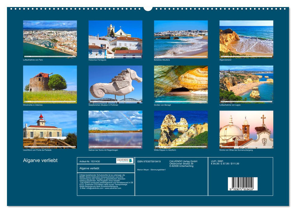 Algarve verliebt (CALVENDO Premium Wandkalender 2024)