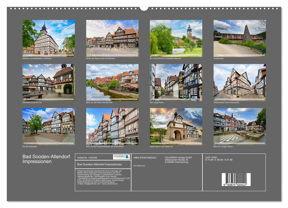 Bad Sooden-Allendorf Impressionen (CALVENDO Premium Wandkalender 2024)