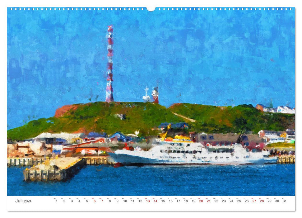 Nordseeinsel Helgoland - Ansichten der Insel in Acryl (CALVENDO Premium Wandkalender 2024)