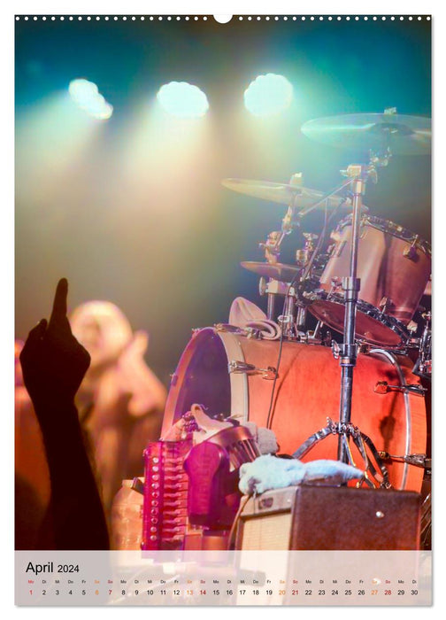 Schlagzeug live (CALVENDO Premium Wandkalender 2024)