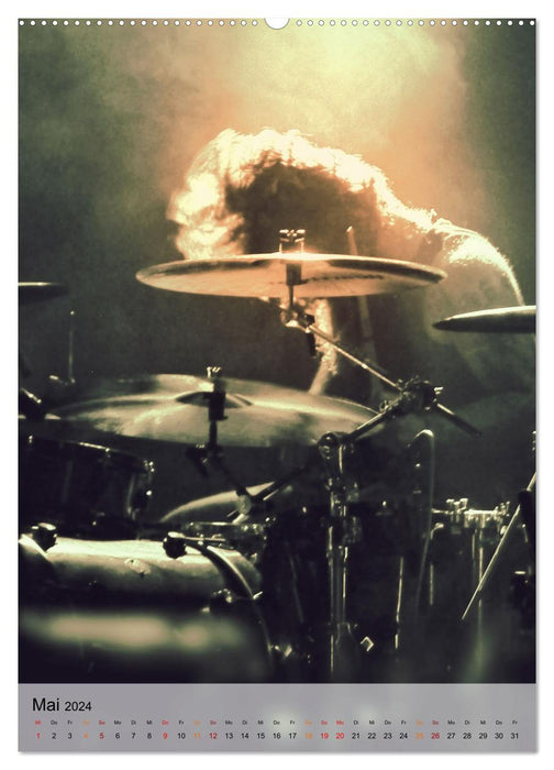 Schlagzeug live (CALVENDO Premium Wandkalender 2024)