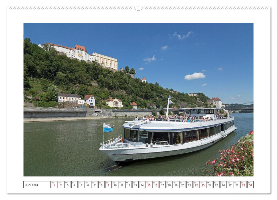 Passau - Dreiflüssestadt an Donau, Inn und Ilz (CALVENDO Premium Wandkalender 2024)