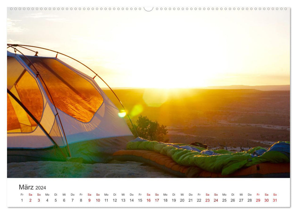 Camping - Einfach raus in die Natur! (CALVENDO Premium Wandkalender 2024)