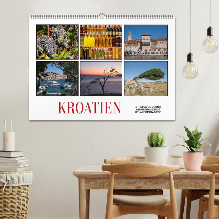 Croatia - forays through breathtaking cultural landscapes (CALVENDO wall calendar 2024) 