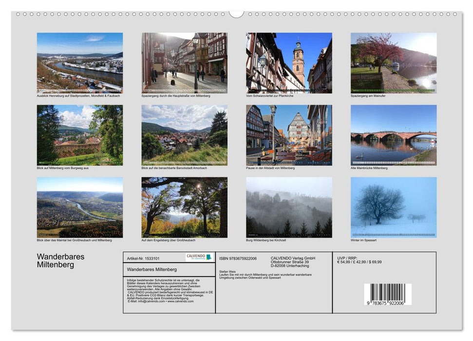 Hiking Miltenberg (CALVENDO wall calendar 2024) 