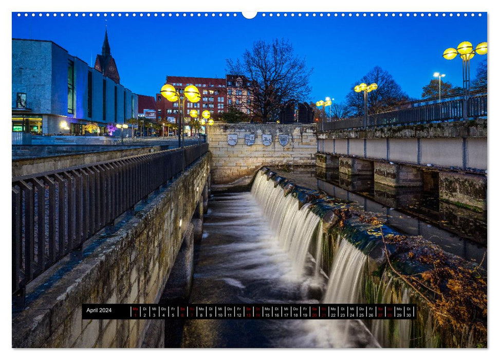 HANOVRE... quand la nuit tombe (Calendrier mural CALVENDO 2024) 