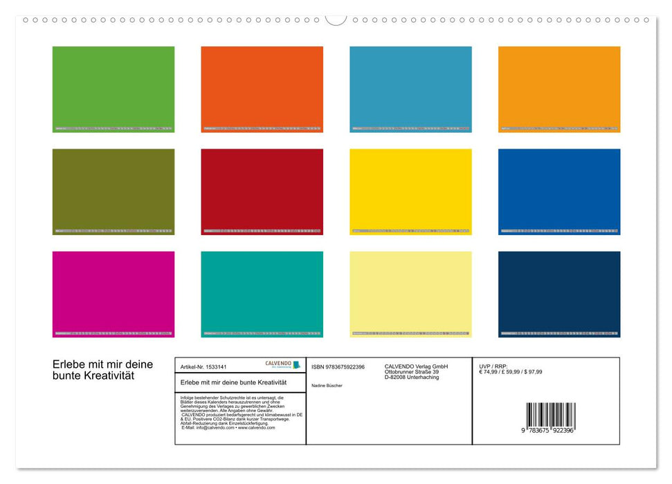 Experience your colorful creativity with me (CALVENDO Premium Wall Calendar 2024) 