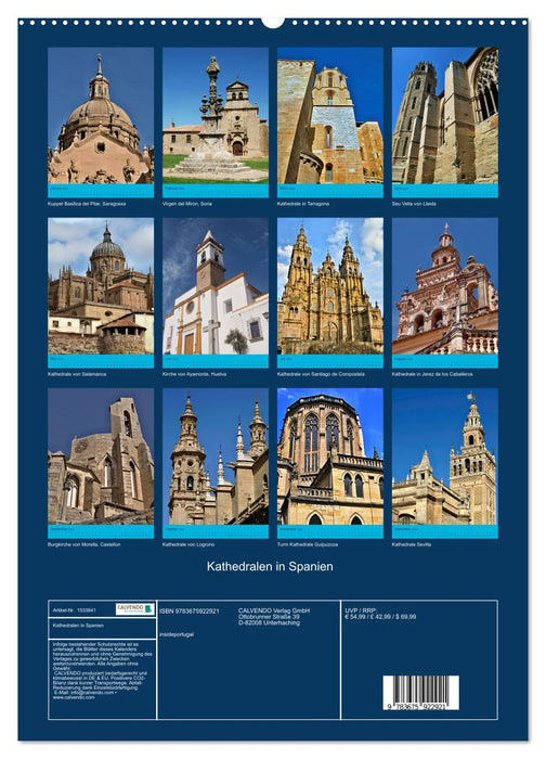 Cathédrales d'Espagne (calendrier mural CALVENDO 2024) 