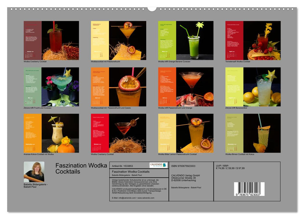 Fascination Vodka Cocktail (Calvendo Premium Calendrier mural 2024) 