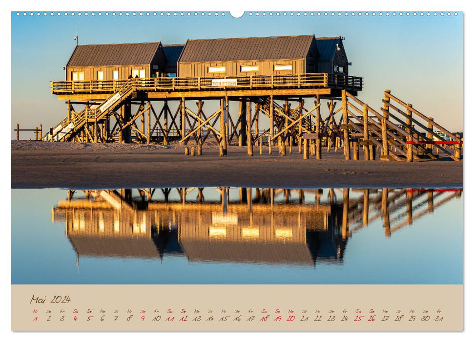 Sankt Peter-Ording: The rough beauty of the North Sea (CALVENDO Premium Wall Calendar 2024) 