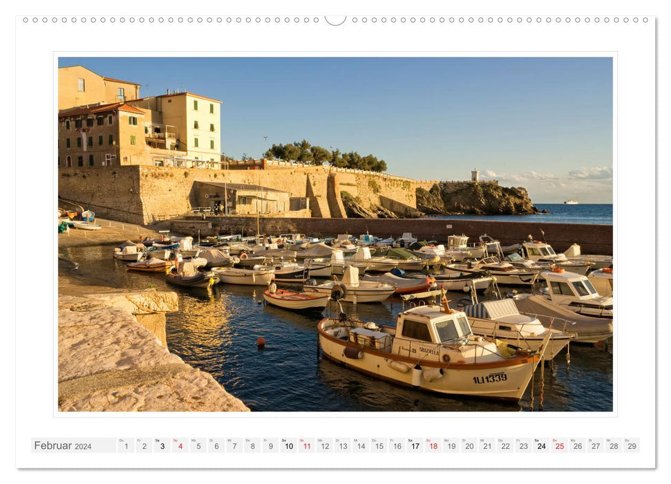 Toscane. Livourne - Volterra - Piombino (Calvendo Premium Wall Calendar 2024) 