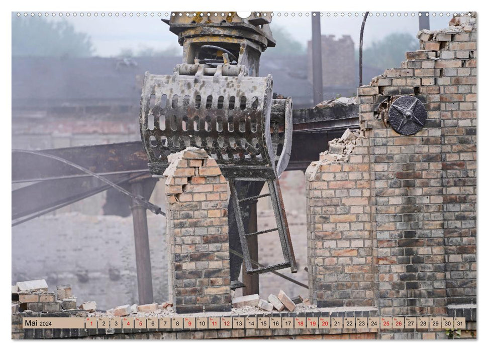 Démantèlement d'une ruine industrielle - Böllberger Speicher (Calendrier mural CALVENDO 2024) 