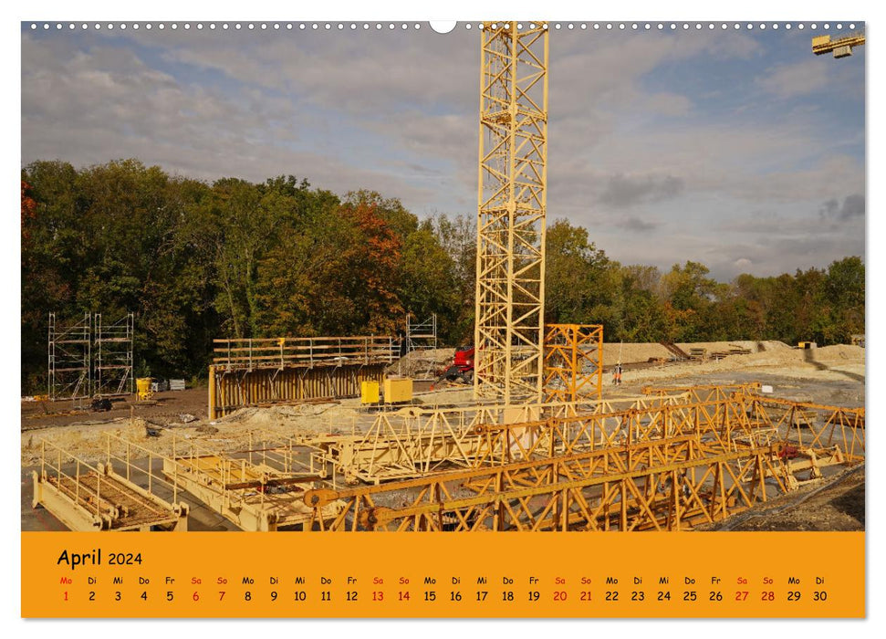 Building a lattice boom crane (CALVENDO Premium Wall Calendar 2024) 