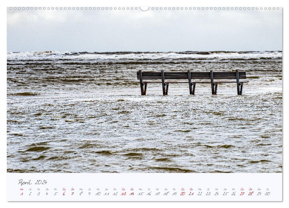 Sankt Peter-Ording: Die raue Schönheit an der Nordsee (CALVENDO Wandkalender 2024)