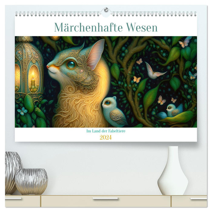 Fairytale creatures - In the land of mythical animals (CALVENDO Premium Wall Calendar 2024) 