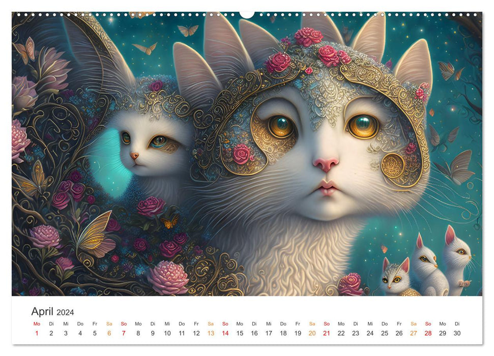 Fairytale creatures - In the land of mythical animals (CALVENDO Premium Wall Calendar 2024) 